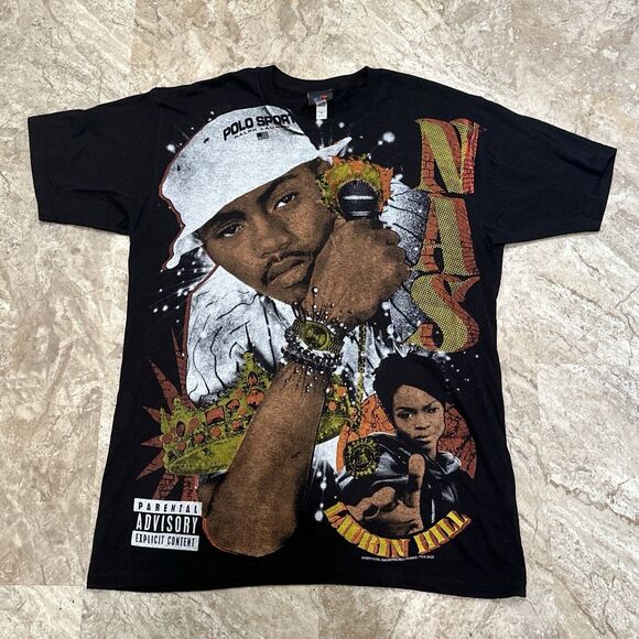 Mens Large - Nas & Lauryn Hill If I Ruled The World Backstock Co Modern Rap Tee - Picture 1 of 6